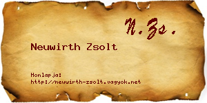 Neuwirth Zsolt névjegykártya